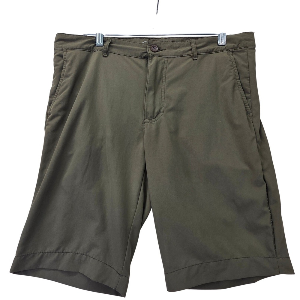 Wrangler Men's Outdoor Performance Shorts Olive Green Size 36 Hiking Trail